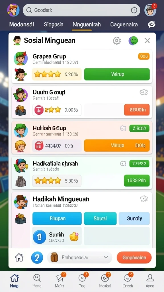 Tampilan utama aplikasi ANGKABET yang menarik.