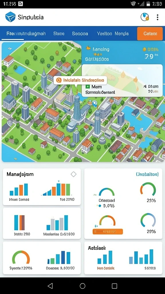 Pemandangan level yang menantang dengan grafis memukau.
