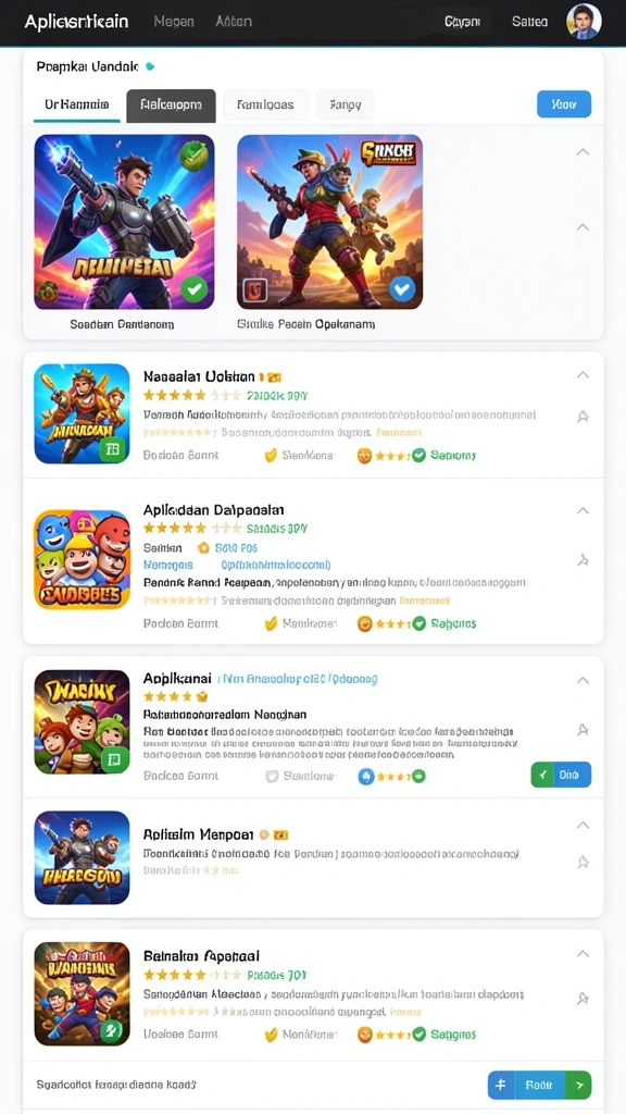 Beragam pilihan permainan yang seru dan menantang.