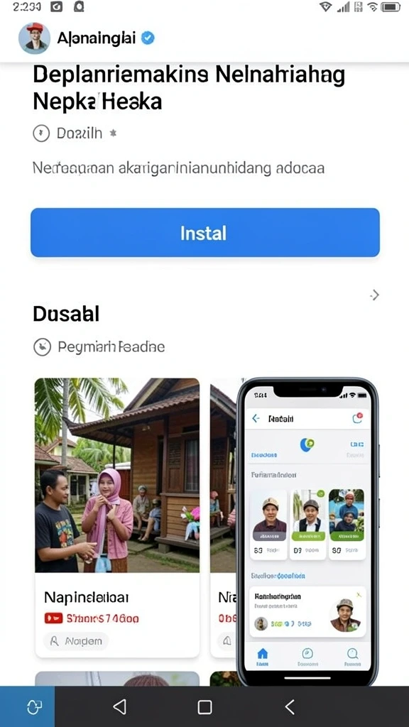Tampilan awal yang menarik dan user-friendly.