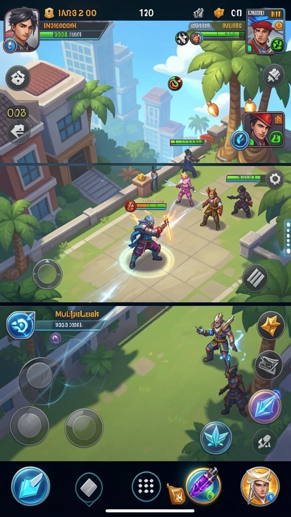 Tangkapan layar EMON777 yang menampilkan mode permainan multiplayer.