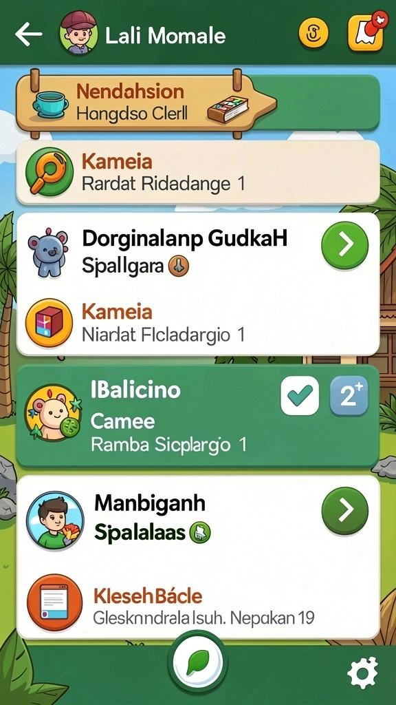 Tangkapan layar menunjukkan leaderboard dengan pemain terbaik.