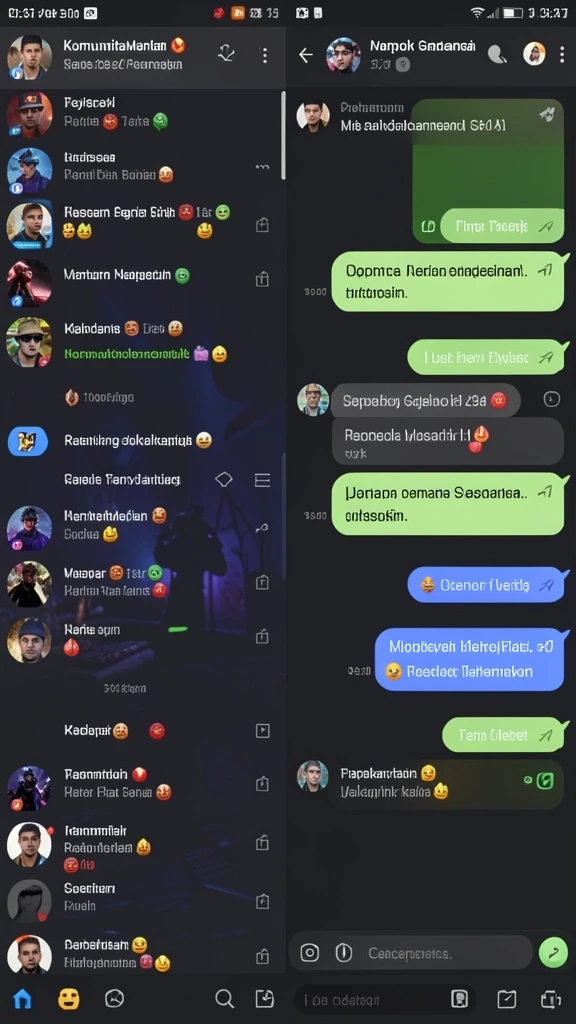 Fitur sosial untuk berbagi hasil permainan.