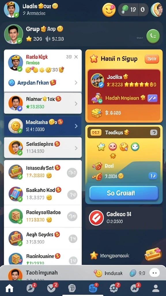 Karakter unik dengan desain yang menarik dan beragam.